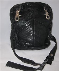 bag biker pouch davidson harley hip strap leg clips leather