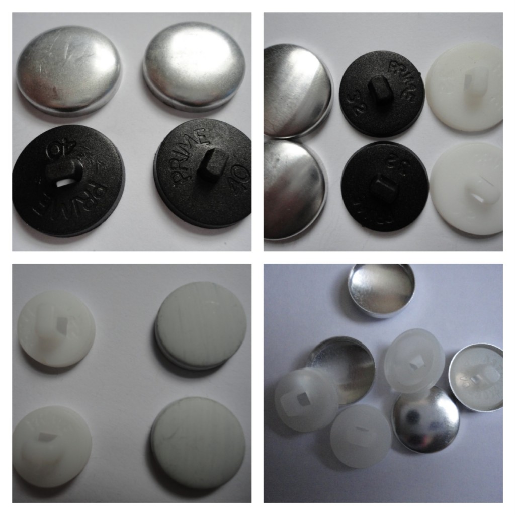 50 Sets Astor Other Button Blanks for Cover Buttons 10 Various Size'S
