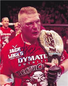 BROCK LESNAR SIGNED PHOTO 8X10 RP A