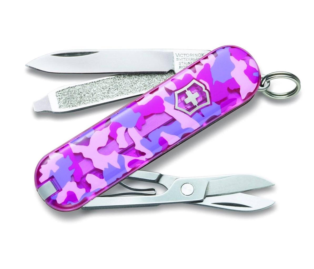 New Victorinox Swiss Army Knife Classic SD Pink Camo 54194 Boxed girl