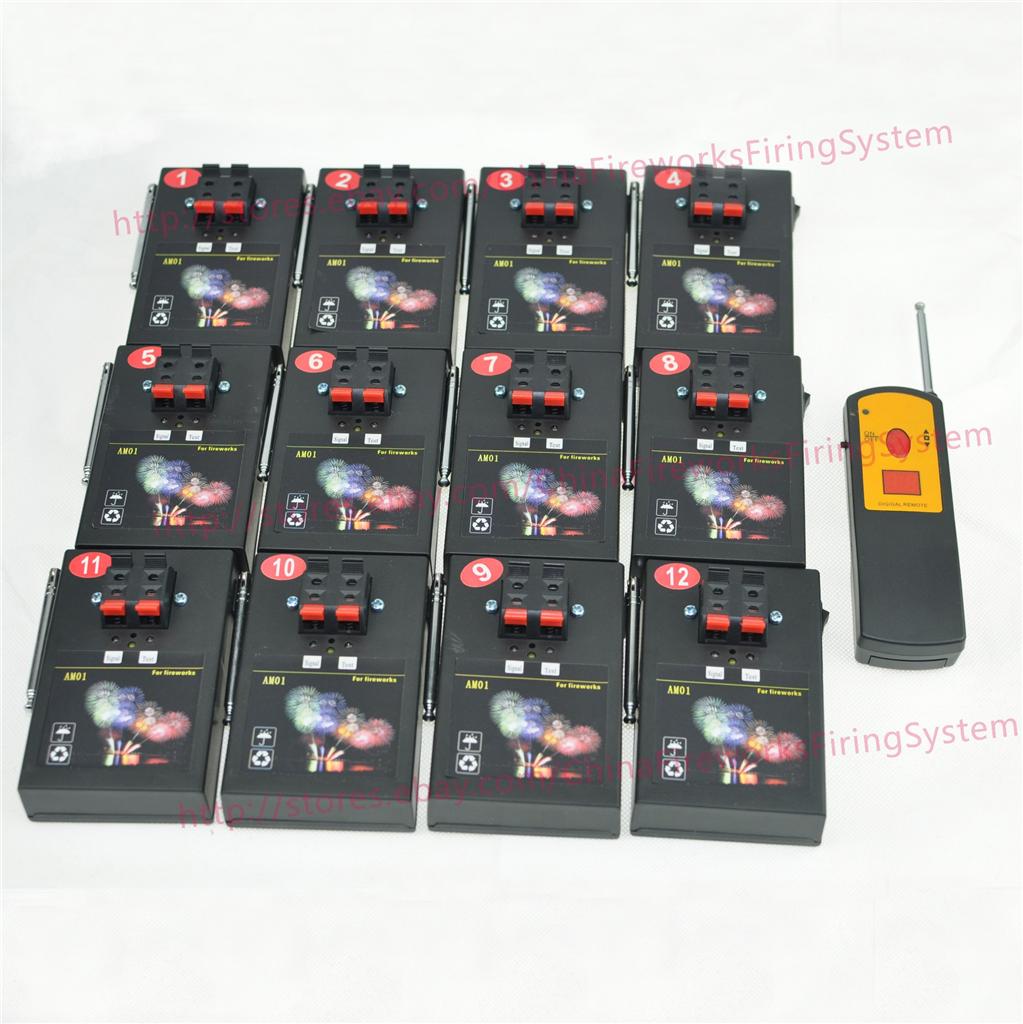 Free Shipping + New 12 groups Fireworks firing system + digital remote