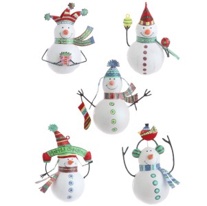 raz imports 6 quot snowman christmas ornament set of 5 3238030 raz imports 6 quot snowman christmas ornament set of 5 3238030