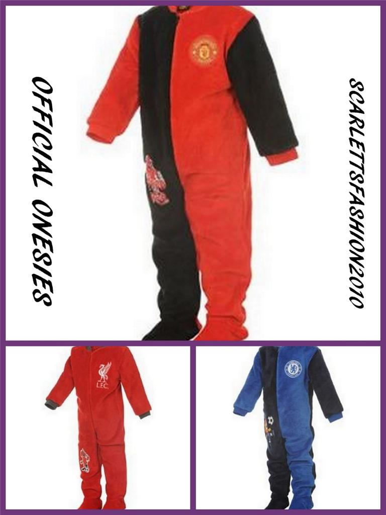 MANCHESTER UNITED LIVERPOOL CHELSEA OFFICIAL ONESIE ALL IN ONE ROMPER BNWT