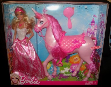 Barbie and unicorn gift set clearance