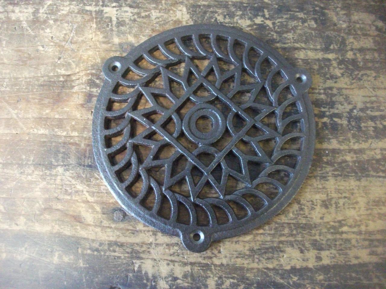 CAST IRON AIR VENT AIR BRICK GRILLE COVER round / square