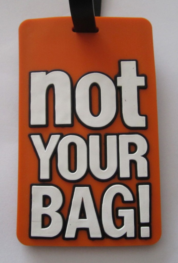 Funky Novelty Rubber Luggage Bag Tags with funny slogans