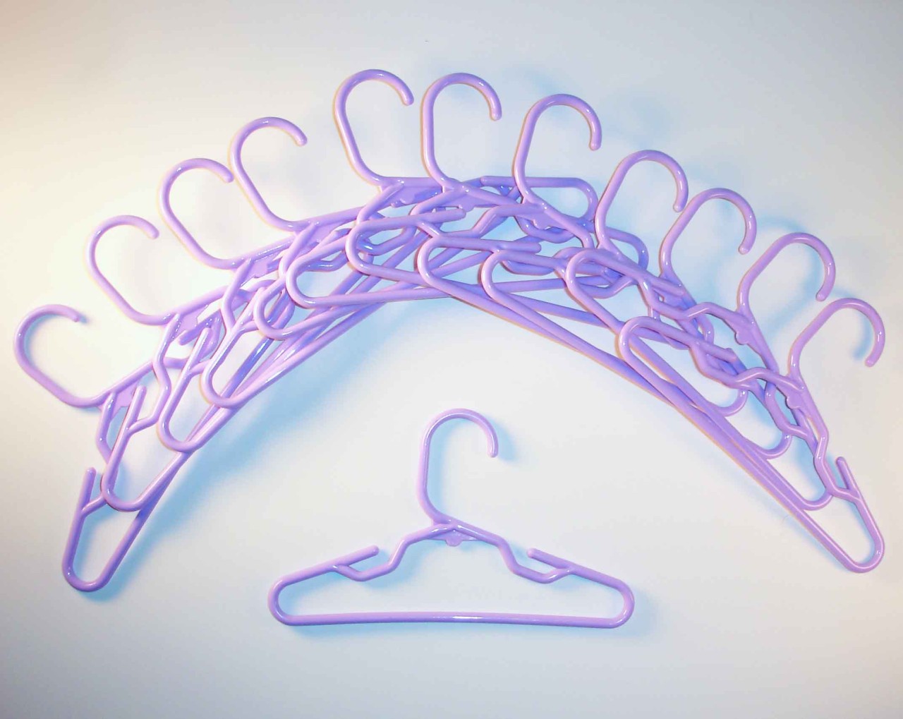 Doll Clothes Set of 12 Hangers Fits American Girl Lavender Purple 7 inch Plastic eBay