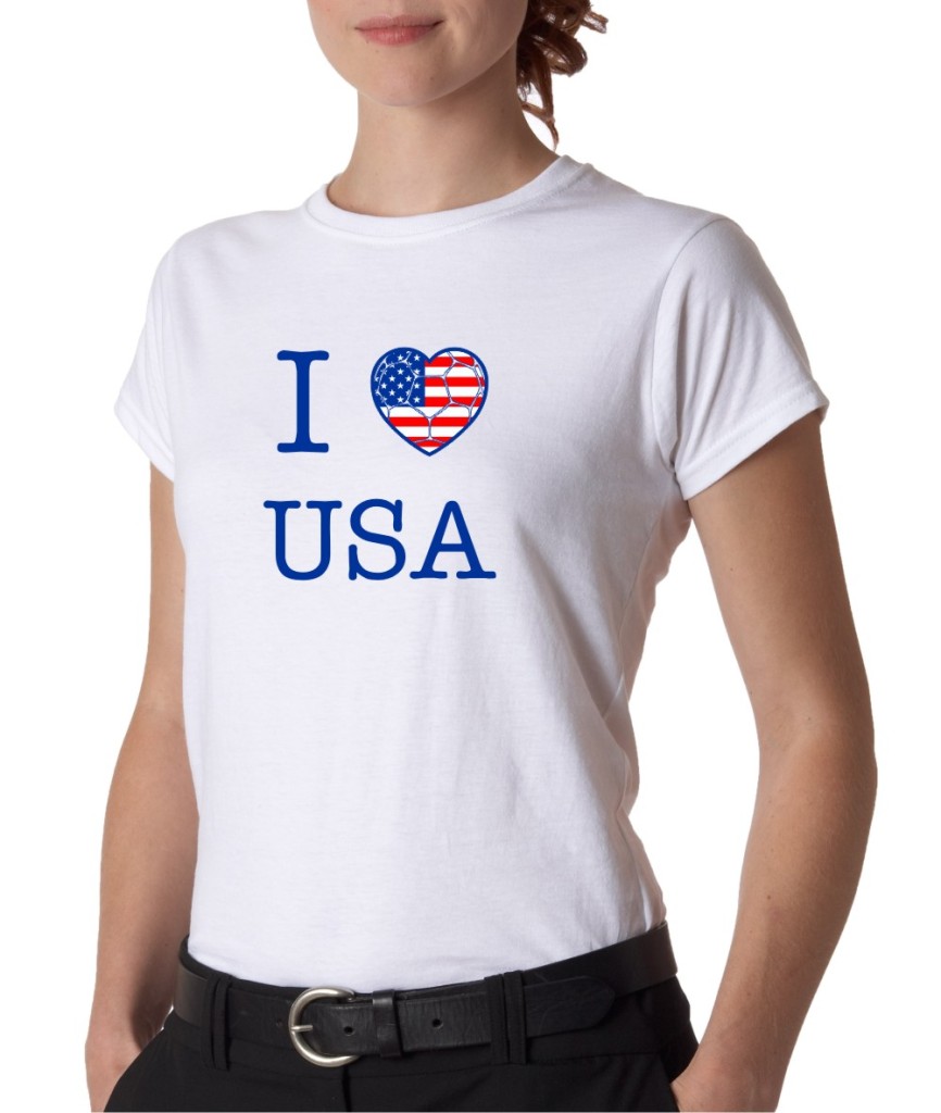 Womens-I-Love-Heart-USA-United-States-Soccer-Football-Fan-T-Shirt-Tee