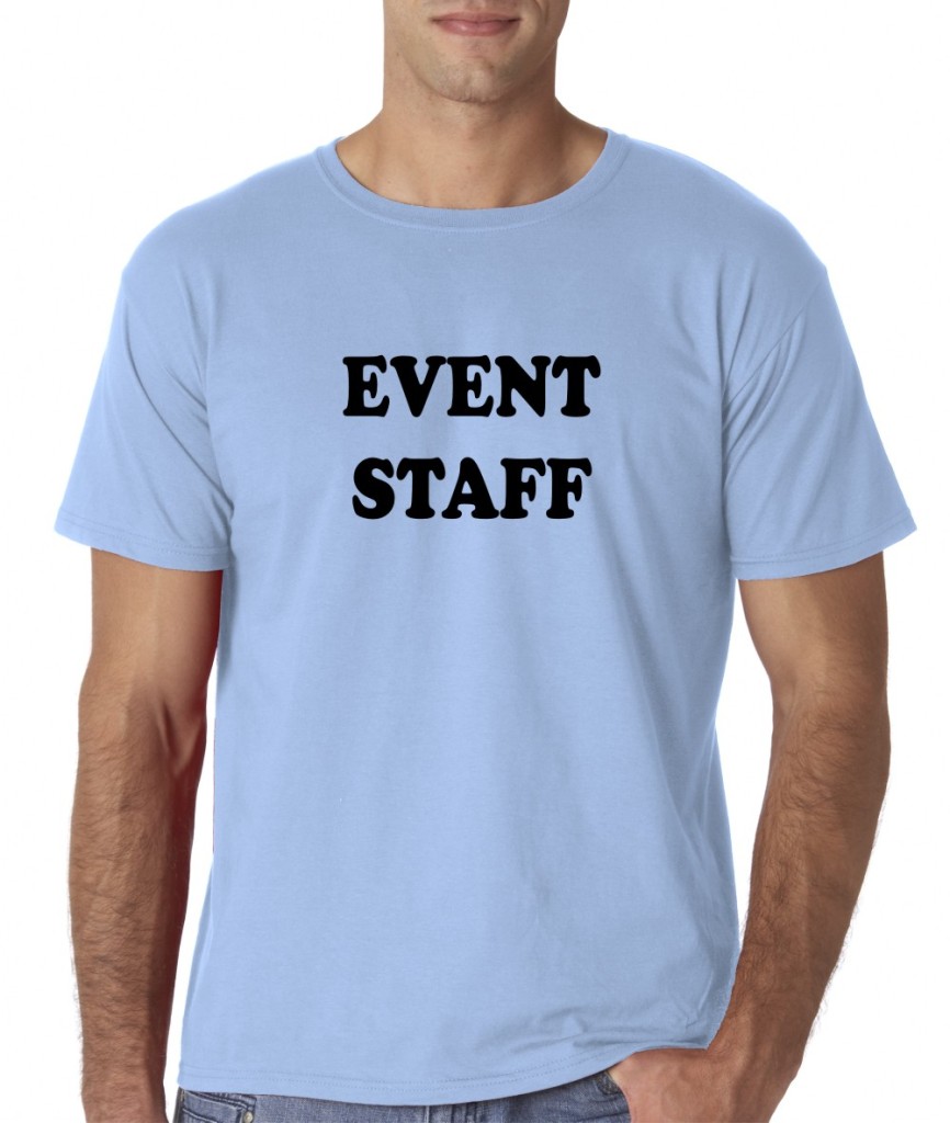 event staff tee shirts