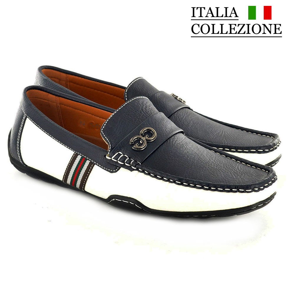 Mens-Designer-Loafers-Leather-Look-Italian-Driving-Shoes-Slip-On-Gents ...