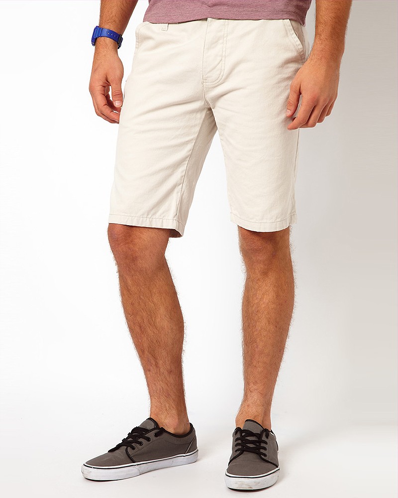 fitted chino shorts