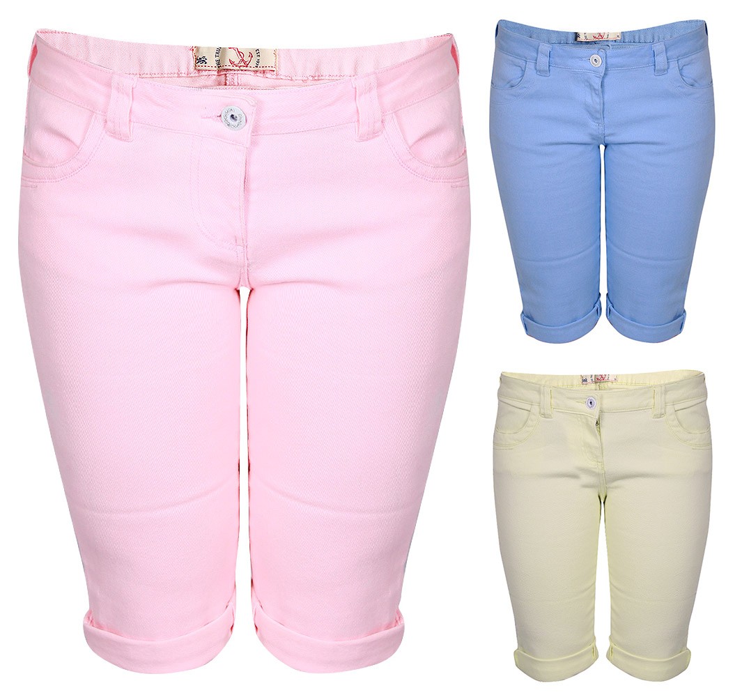 WomensShortsLadiesBraveSoulDenimKneeLengthVintageJeanShorts