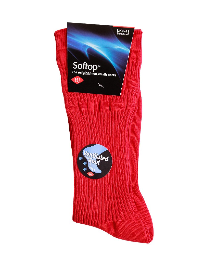Mens Socks Softop Cotton Rich NonElastic Lightweight Soft Top 8