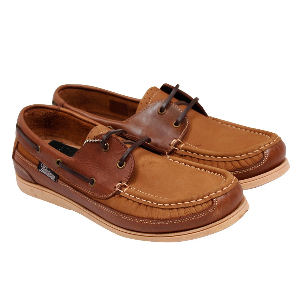 Mens Boat Shoes Leather Nubuck Slip On Lace Up Deck Moccasin Gents Two