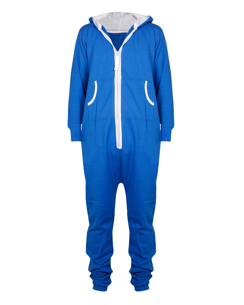 Mens Onesie Jumpsuit Hooded Playsuit Plan ALL IN ONE ZIP Adults Cotton