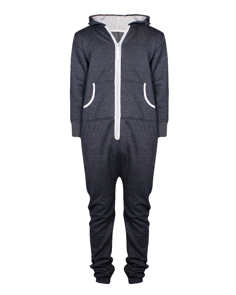 Mens Onesie Jumpsuit Hooded Playsuit Plan All In One Zip Adults Cotton