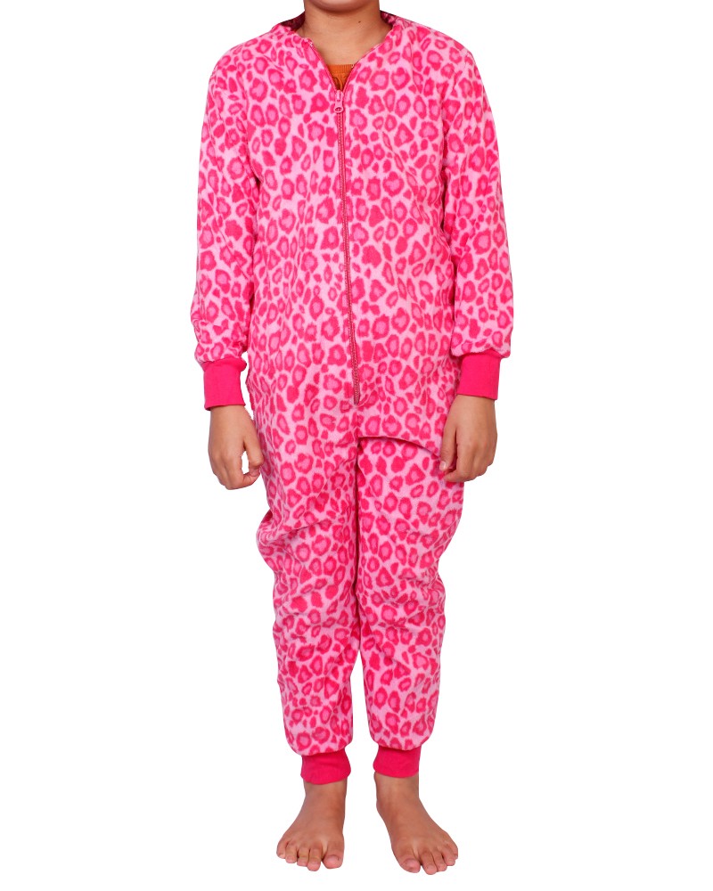 Girls Kids Childrens Onesie Fleece All In One Jumpsuit Hooded Playsuit Onesies | eBay