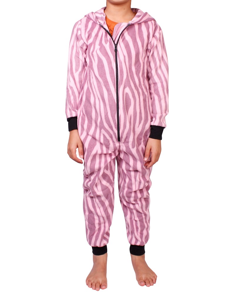 Girls Kids Childrens Onesie Fleece All In One Jumpsuit Hooded Playsuit