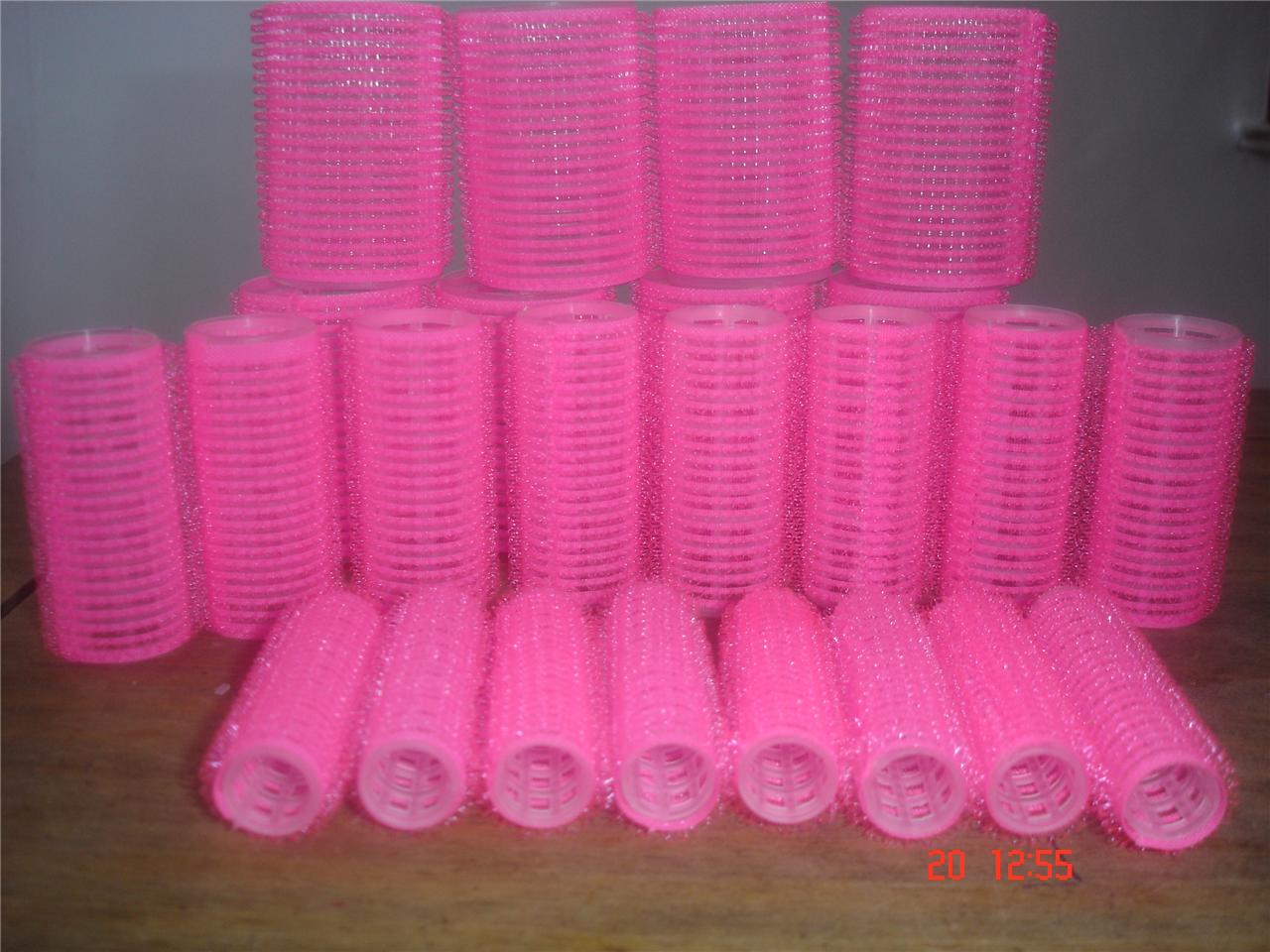 24 OR 36 Velcro Hair Rollers Black Pink OR Mixed Small MED Large Bnip eBay