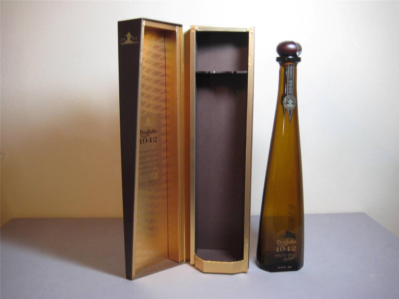 Empty Don Julio 1942 Tequila Liquor Bottle wtih Case eBay