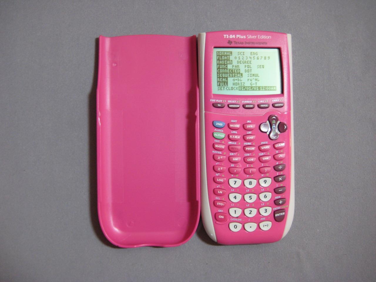 Texas Instruments TI84+ Silver Edition FULL PINK Graphing Calculator