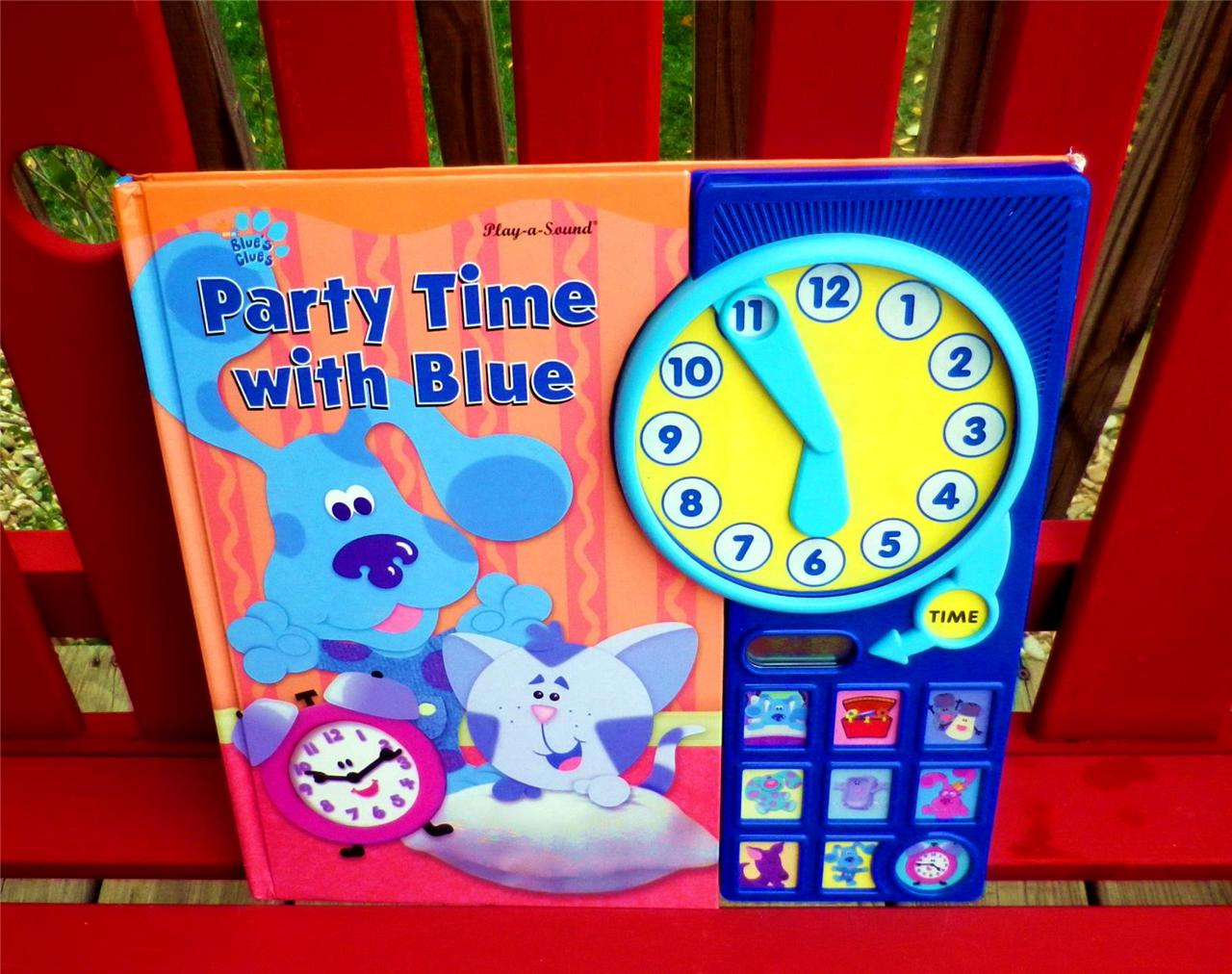 BLUES CLUE THINKING CHAIR LEARN TO TELL TIME BLUE & TICKETY TOCK & BLUE