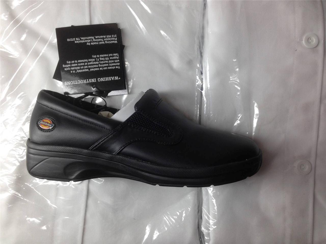 DICKIES DUTY BLACK WOMENS MEDICAL NURSING SLIPON SHOES SNEAKER SZ 5M 8W