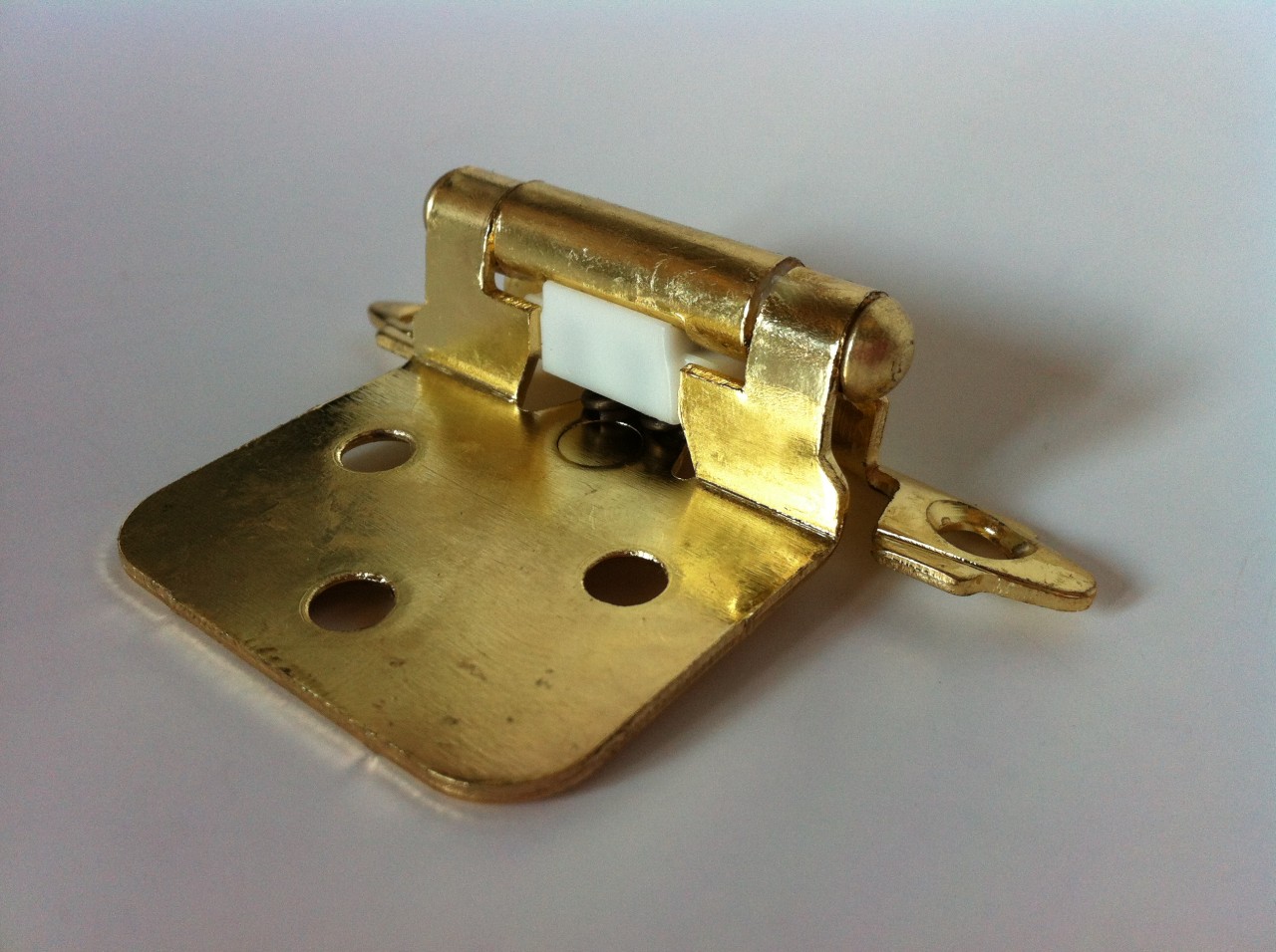 POLISH BRASS SELF CLOSING FLUSH MOUNT HINGES eBay