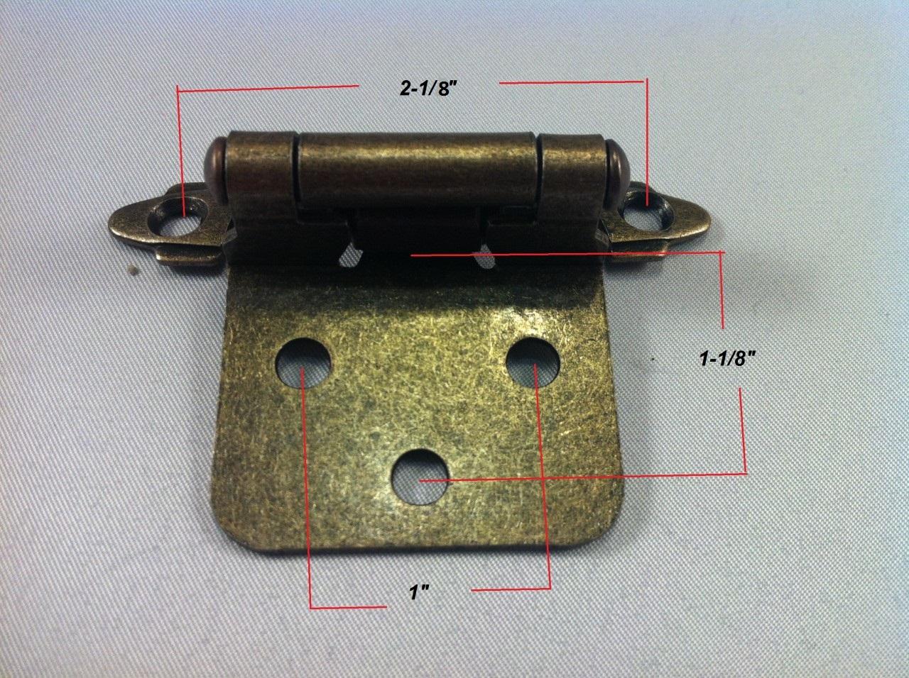 ANTIQUE BRASS SELF CLOSING FLUSH MOUNT HINGES eBay