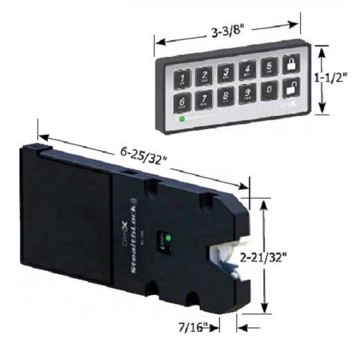 CompX TIMBERLINE SL100 STEALTH LOCK, KEYLESS, INVISIBLE