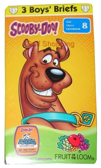 Fruit of the Loom Warner Bros. Scooby Doo Boys Cotton Briefs 3-Pairs * Sizes 4~8