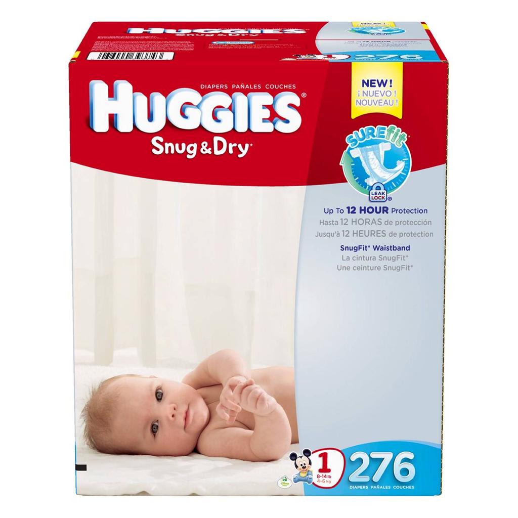 Huggies Snug & Dry Baby Diapers *Pick Your Baby Size 1, 2, 3, 4, 5, 6 ...