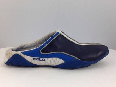 Women's POLO blue leather sneakers