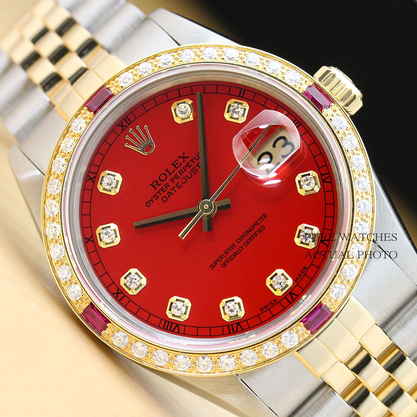 rolex red dial datejust