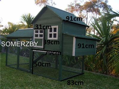 Chicken Chook Rabbit Cat Hutch Cage Coop LARGE RUN Enclosure The 