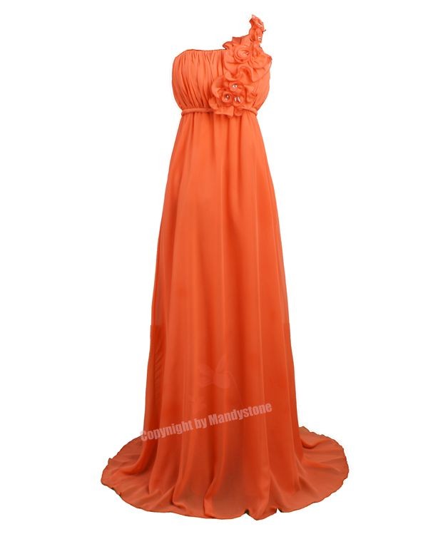 Sexy One Shoulder Long Flower Evening Dresses S M L XL 2XL - Picture 4 of 5