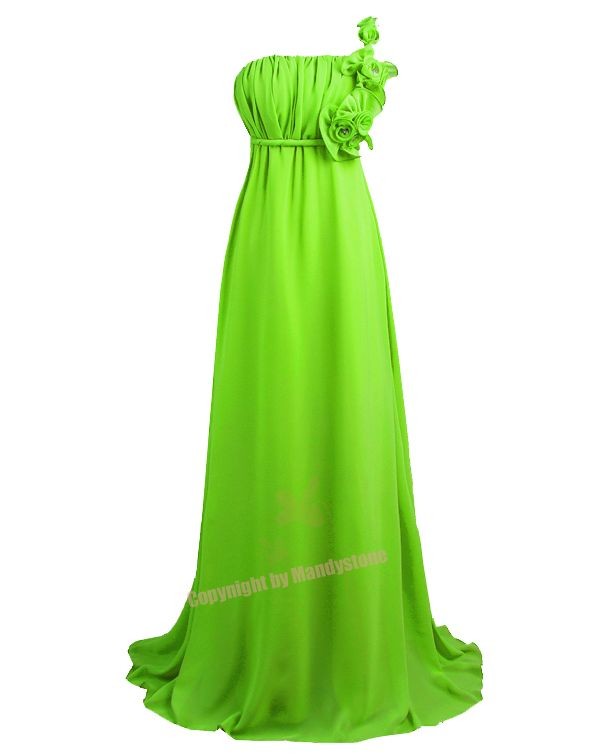Sexy One Shoulder Long Flower Evening Dresses S M L XL 2XL - Picture 3 of 5