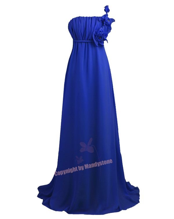 Sexy One Shoulder Long Flower Evening Dresses S M L XL 2XL - Picture 5 of 5