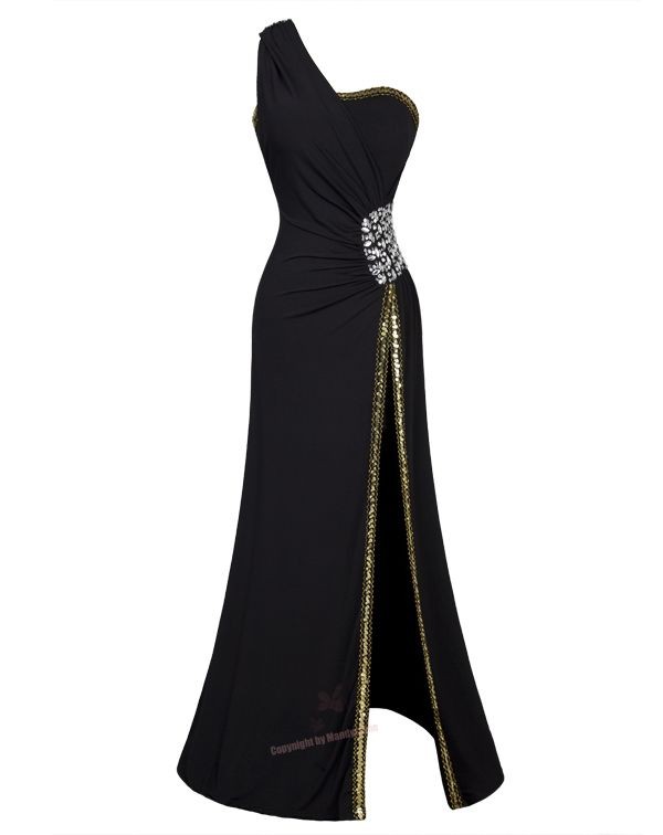 New-Black-One-Shoulder-Prom-Evening-Gown-Dress-S-M-L-XL-18-Black New-Black-One-Shoulder-Prom-Evening-Gown-Dress-S-M-L-XL-18-Black