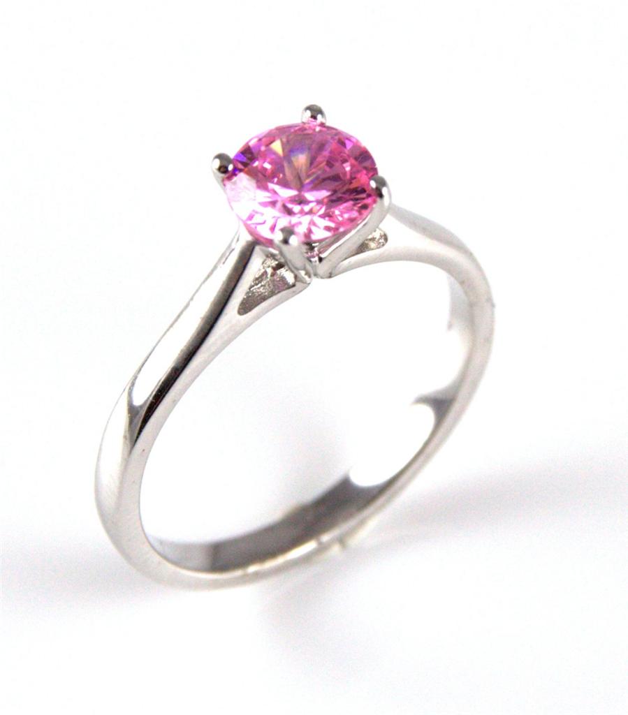 ... about Pink Sapphire Diamond-Unique 1ct Solitaire Ring Solid Silver