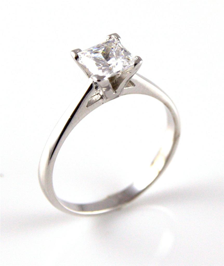 Details about Diamond-Unique 1ct Princess Cut Engagement Ring 9ct Gold