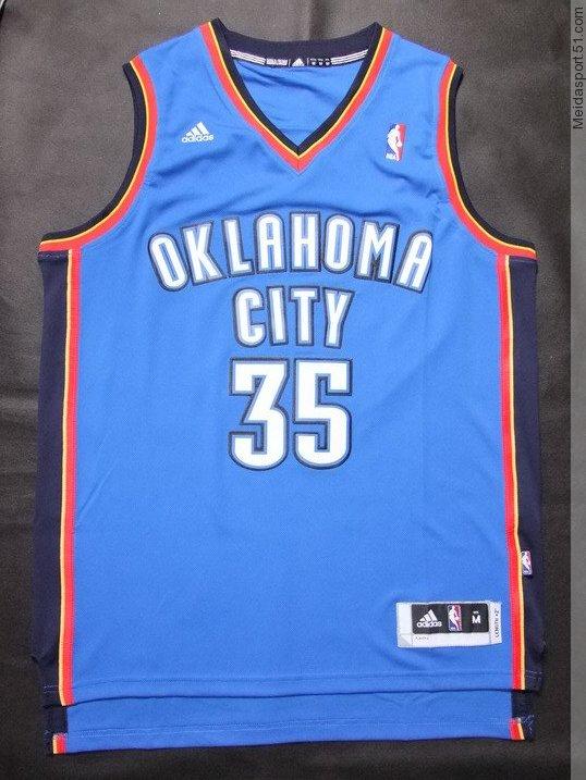 ADIDAS SEWN KEVIN DURANT 35 OKLAHOMA CITY THUNDER BLUE
