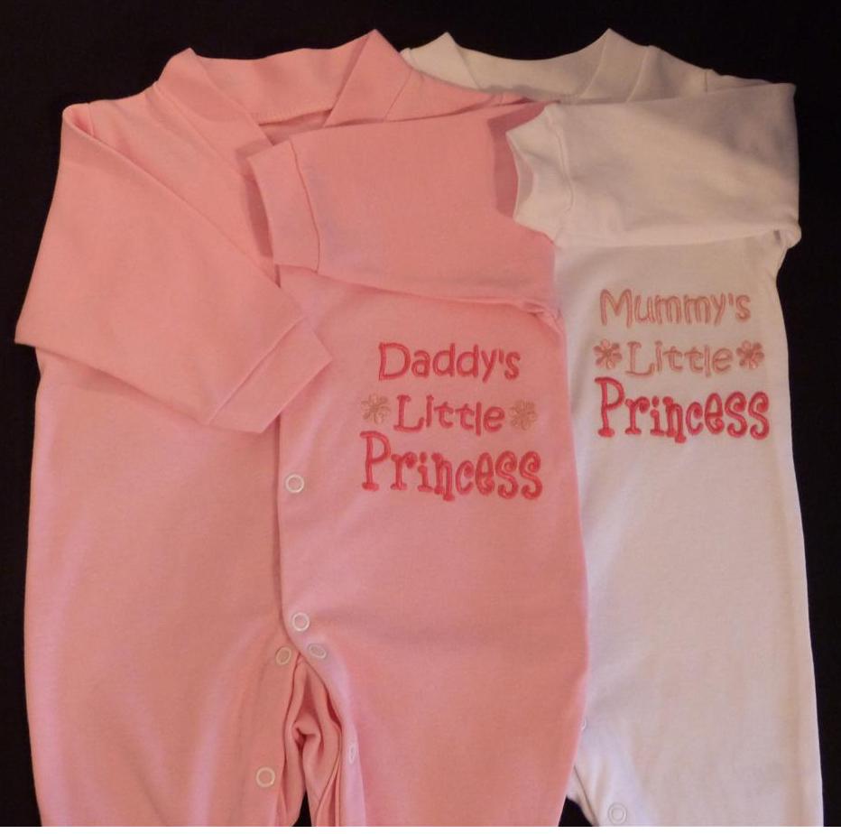 Daddy's Little Princess Baby Grow Vest Clothes Girl Funny Gift White