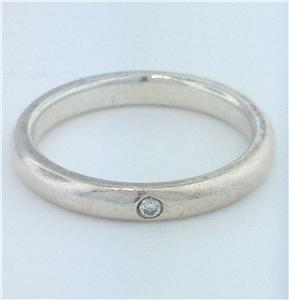 ... TIFFANY  CO. STERLING SILVER PERETTI DIAMOND STACKING PROMISE RING