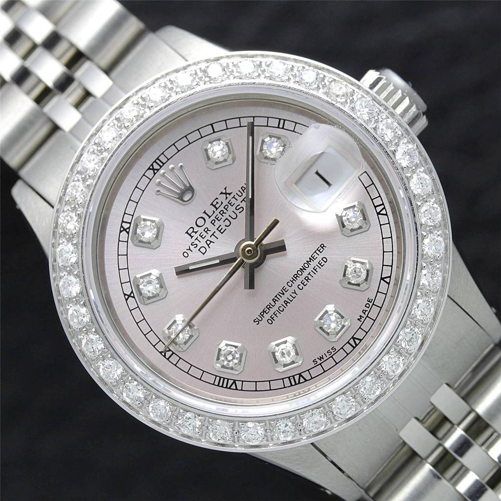 rolex oyster perpetual datejust womens with diamonds