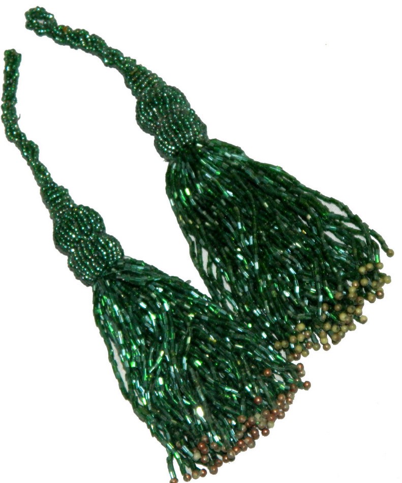 HEAVY BEADED TASSEL LATKAN BLOUSE SARI ACCESSORIE TRIM LACE SEWING