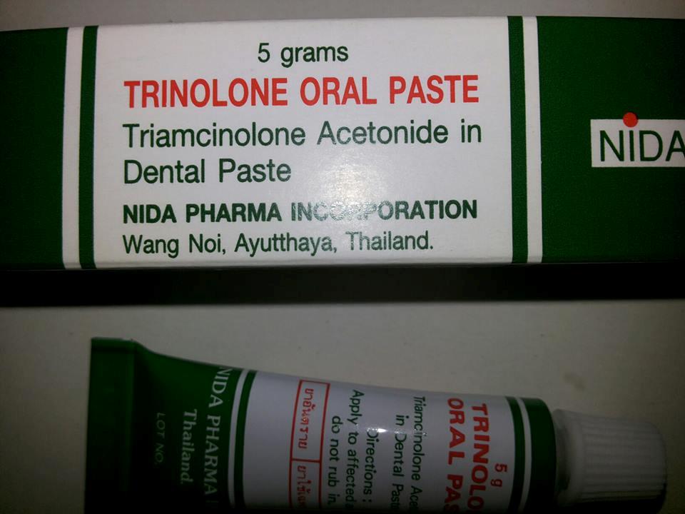 Trinolone Oral Paste For Mouth Ulcers & Canker Sores Made In Thailand