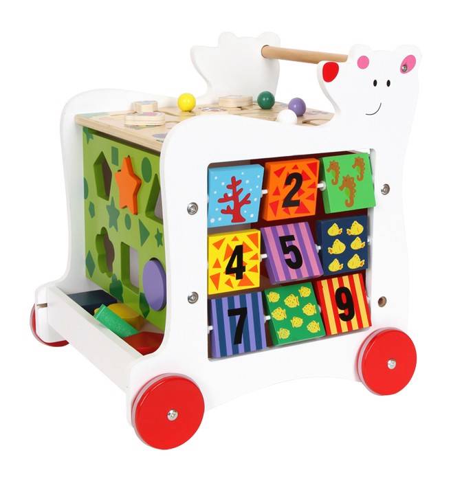 NEW Wooden Baby Bear Walker Shape Sorter Activity Toy eBay