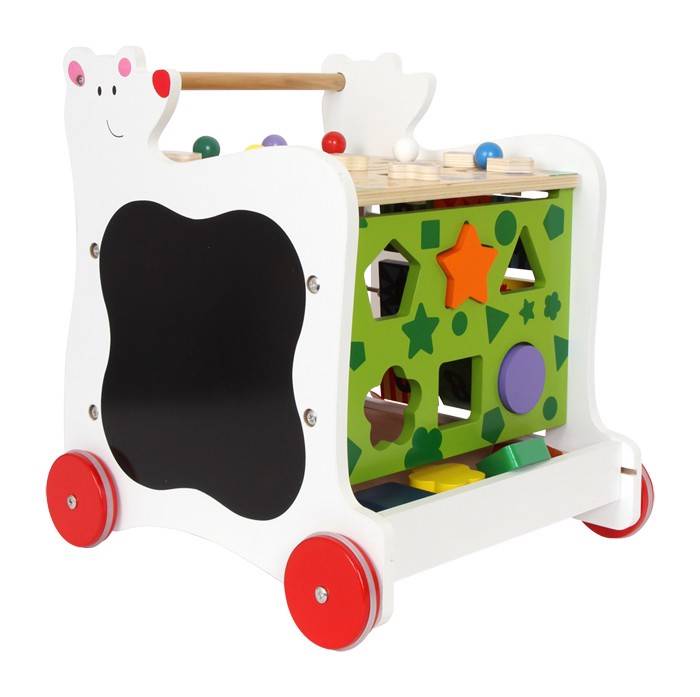NEW Wooden Baby Bear Walker Shape Sorter Activity Toy eBay