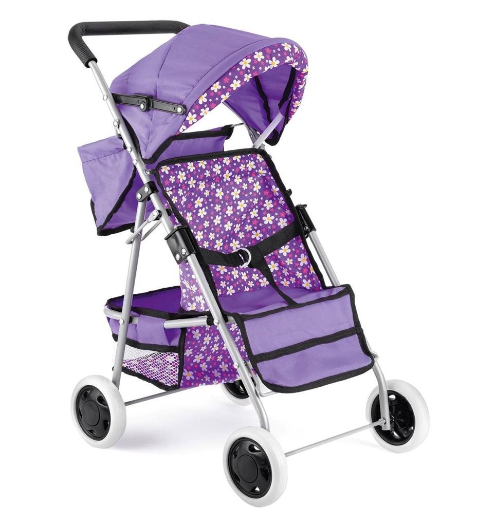 Baby Dolls Deluxe 4 Wheel Wheeler Buggy Stroller Jogger Pram Pushchair Girls Toy eBay